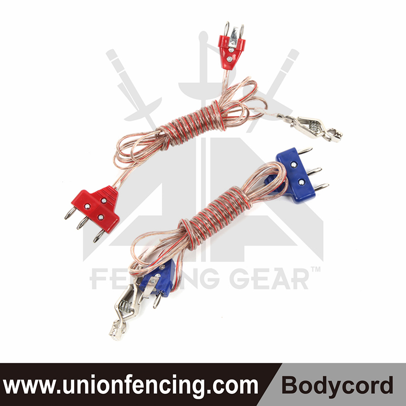 Union Fencing Foil 2-pin Body Cord (clear wire)