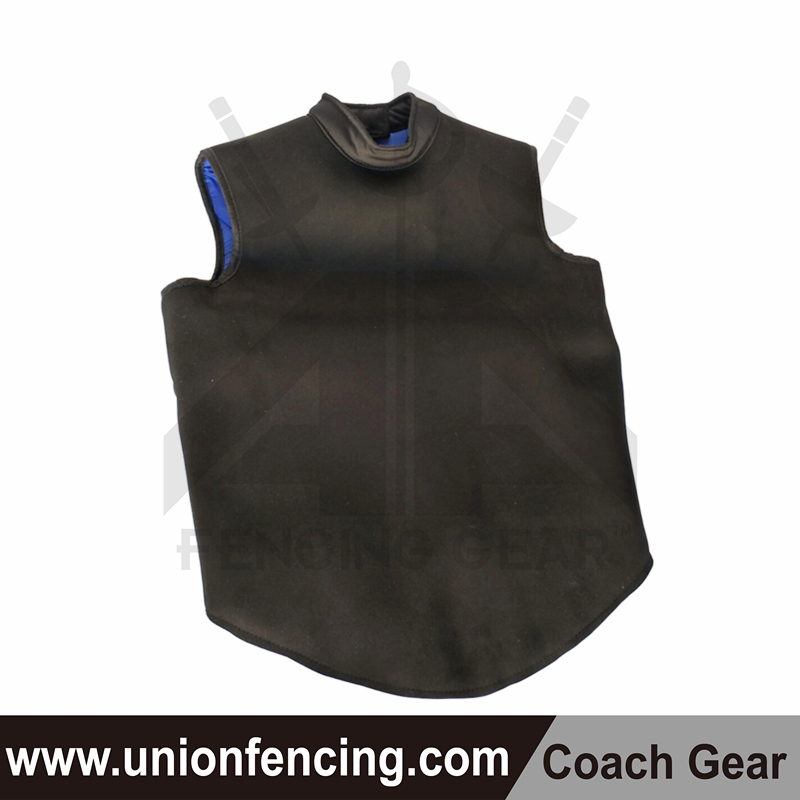 Union Fencing Coach Leather Jacket-no sleeves